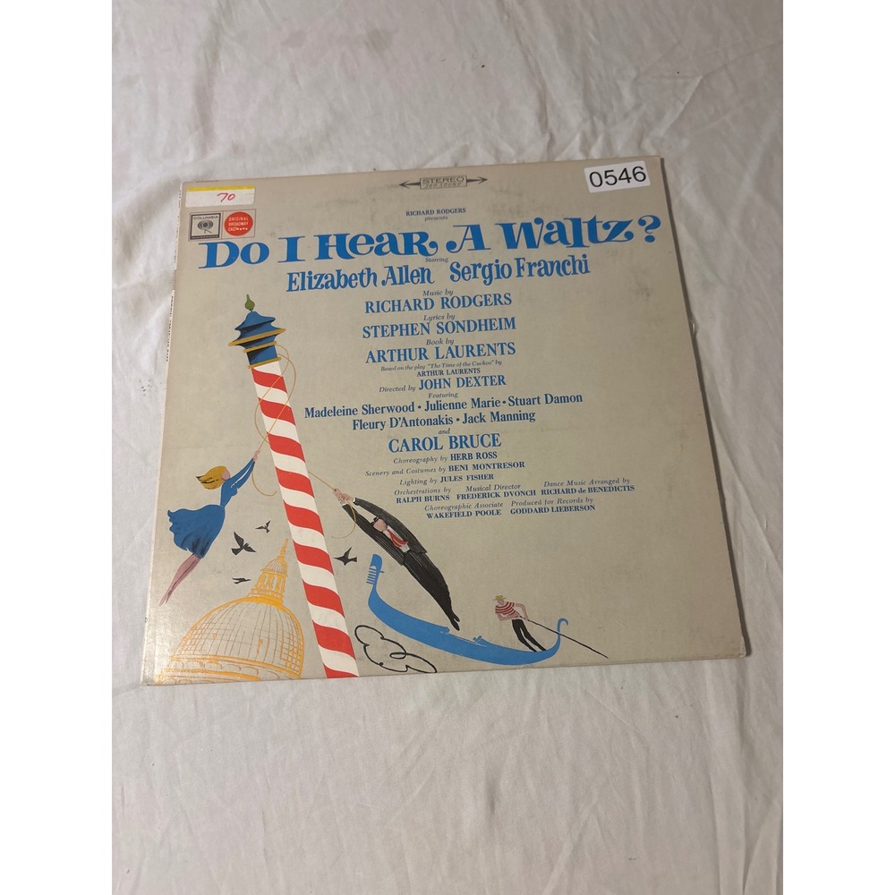 Columbia Do I Hear A Waltz Original Broadway Cast Vinyl LP 12in Stereo KOS2770